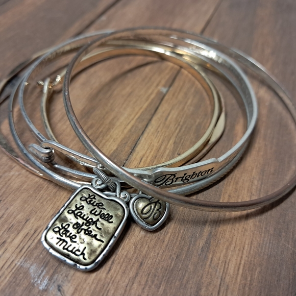 Gold and Silver Bangle Bracelet Set - Picture 4 of 4